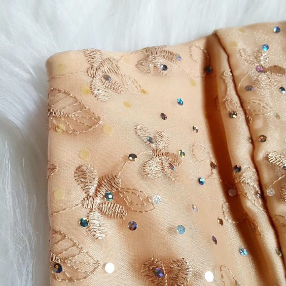 Strapless Embroidered Mesh Dress - Picture 4 of 7